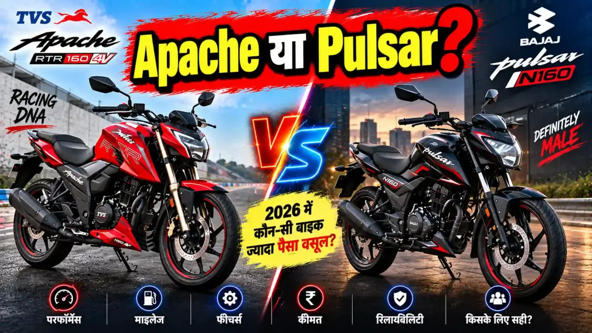Apache 160 4V vs Pulsar N160 2026: कौन सी बाइक देती है असली पैसा वसूल मज़ा?