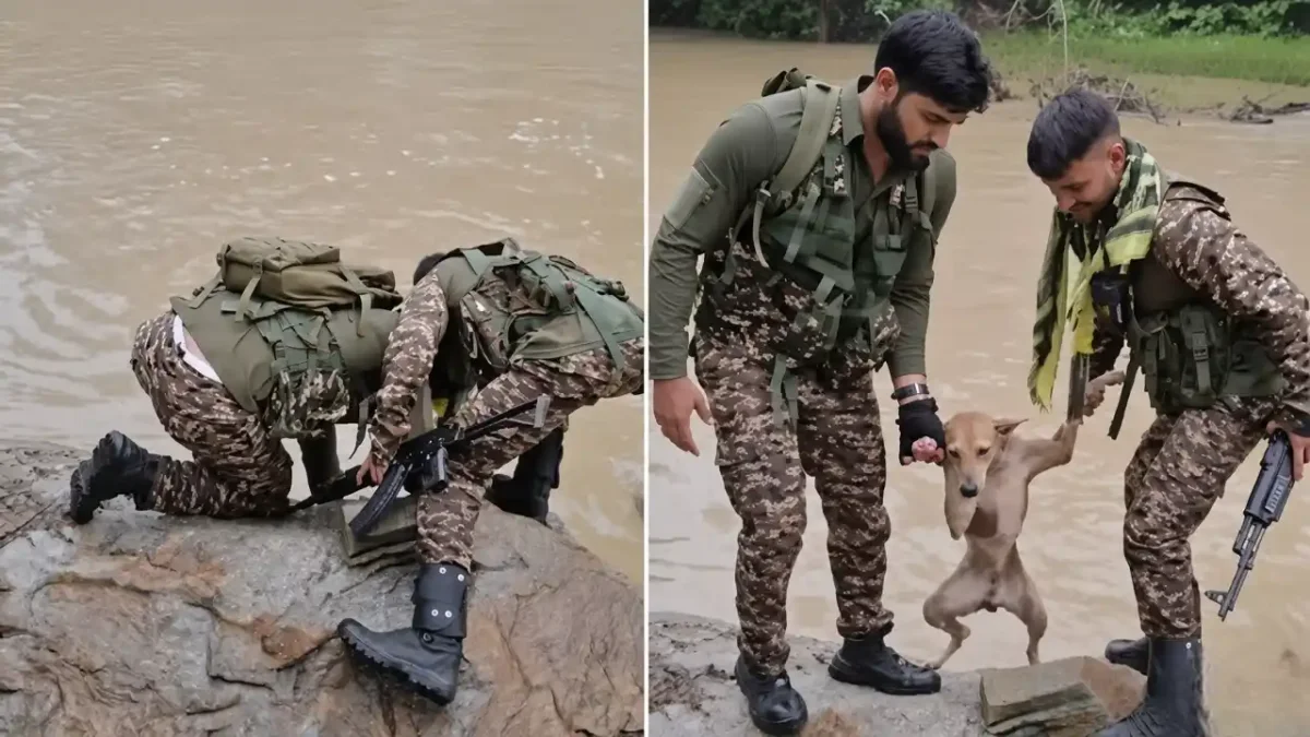 नहर में बह रहा था कुत्ता, CRPF जवान ने जान पर खेलकर बचाई जान, देखें भावुक वीडियो