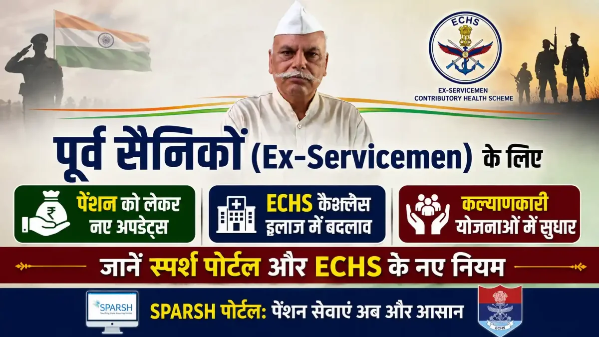 Ex-Servicemen के लिए रक्षा मंत्रालय की बड़ी सौगात: पेंशन, ECHS और सरकारी योजनाओं में हुए 4 बड़े बदलाव