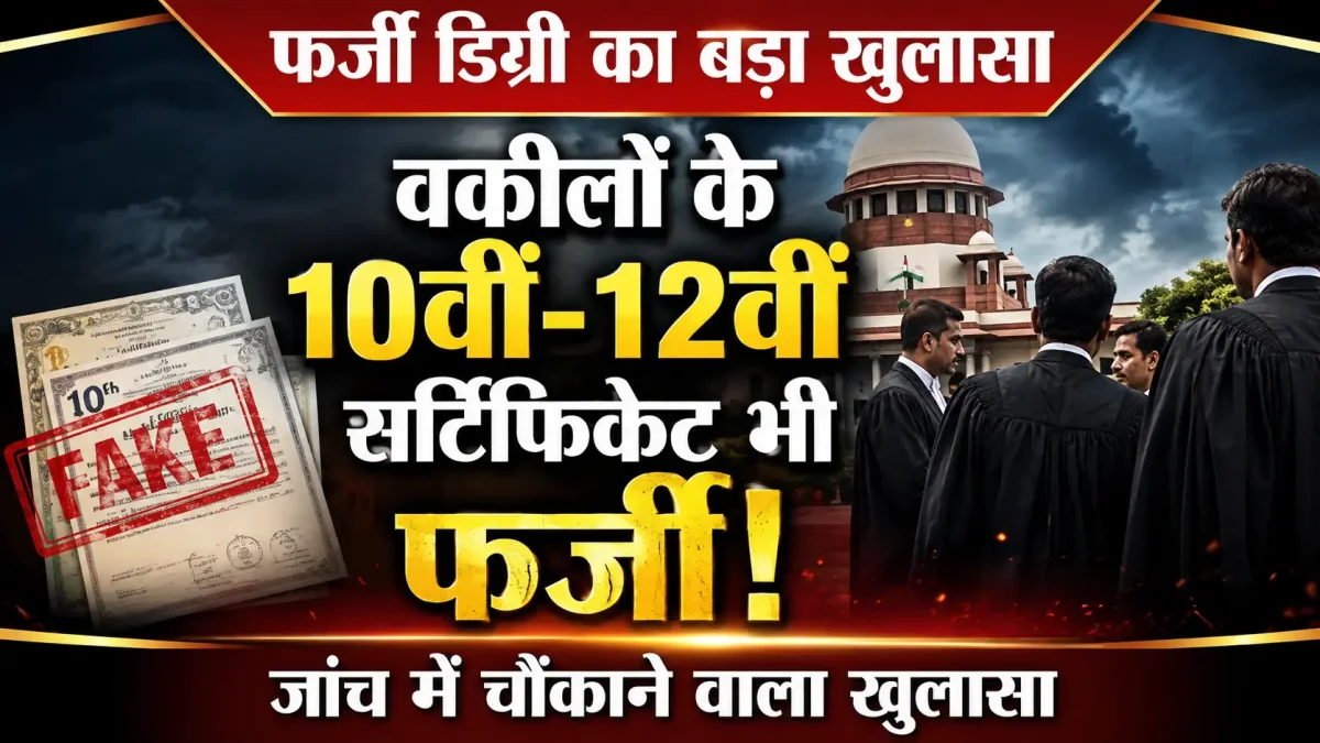 फर्जी वकालत का बड़ा पर्दाफाश: 10वीं-12वीं की मार्कशीट भी नकली, 99 पर FIR!