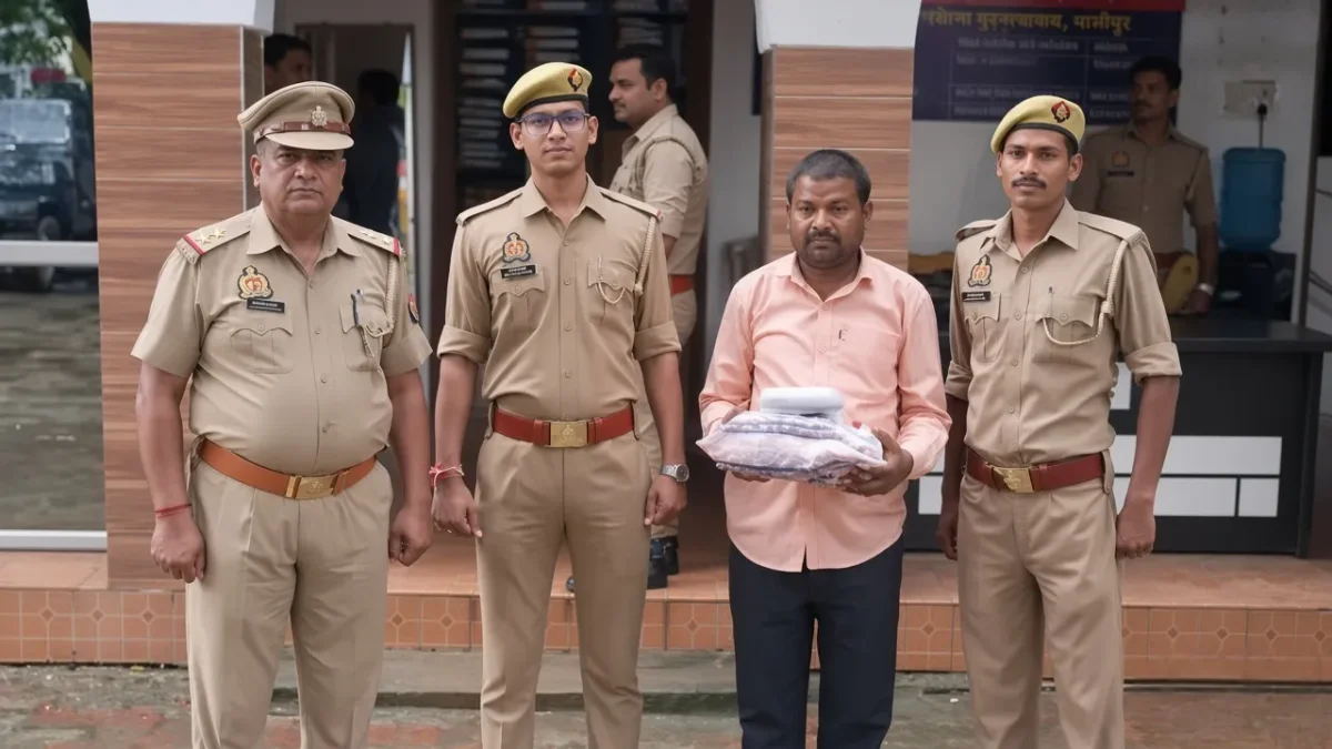 गाजीपुर में पुलिस का बड़ा एक्शन: 2 किलो गांजे के साथ तस्कर गिरफ्तार, बिहार कनेक्शन आया सामने