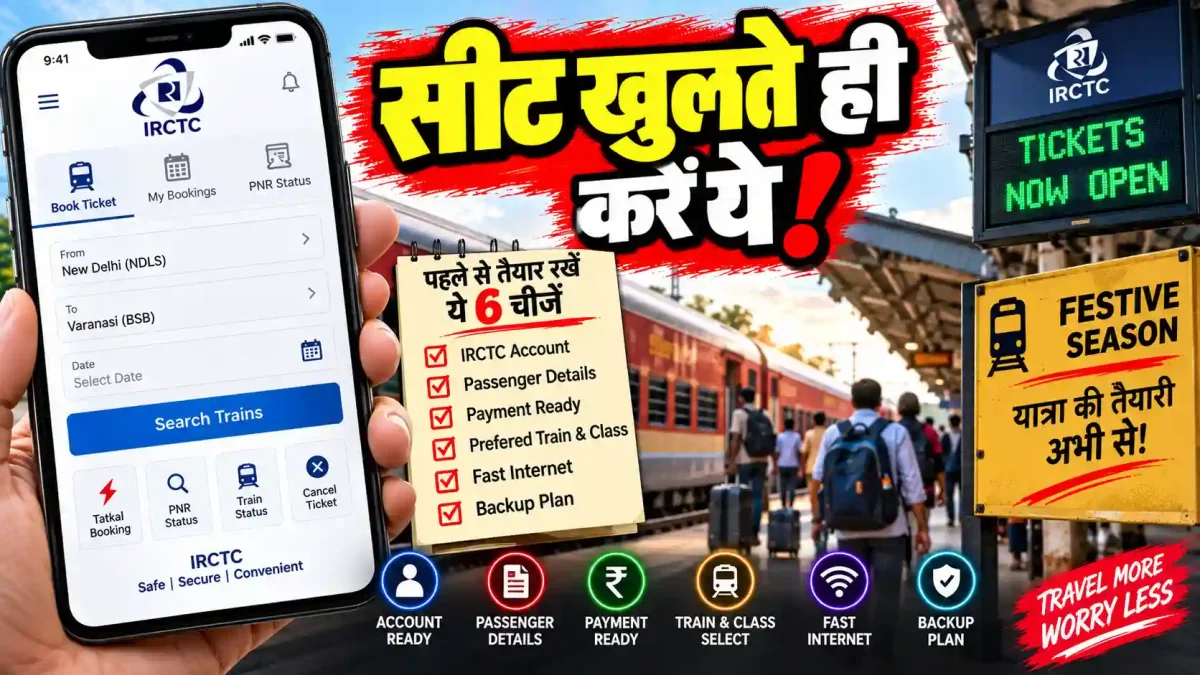 IRCTC पर सीट खुलते ही झटके में बुक करें टिकट, अपनाएं ये 6 अचूक तरीके