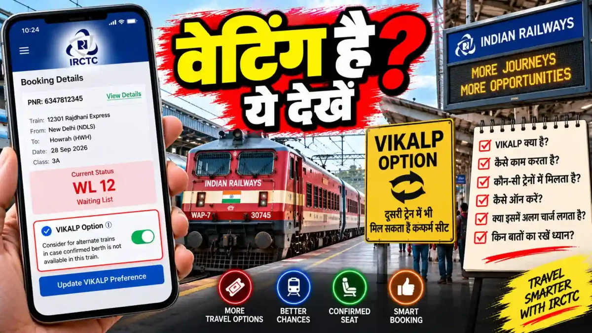 ट्रेन टिकट वेटिंग में है? IRCTC का यह सीक्रेट ऑप्शन दिलाएगा कंफर्म सीट