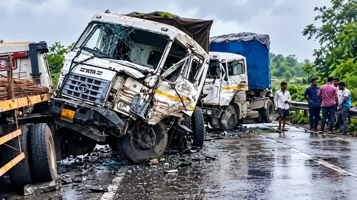 कोरबा में एनएच-130 पर भीषण हादसा, तीन वाहनों की टक्कर से चार घंटे तक ठप रहा यातायात