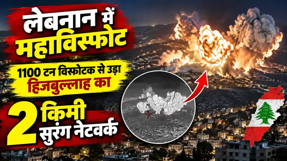 लेबनान में महाविस्फोट: 1100 टन विस्फोटक से उड़ा हिजबुल्लाह का 2 किमी सुरंग नेटवर्क