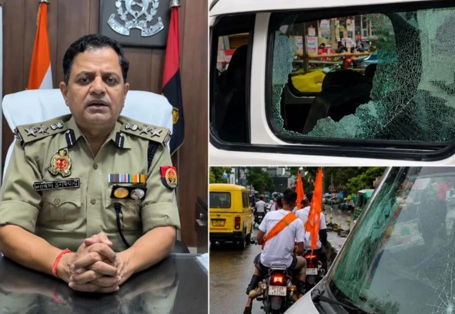 लखनऊ में कांवड़ियों का तांडव: मामूली टक्कर पर स्कूल वैन पर बरसाए पत्थर, सहमे बच्चे
