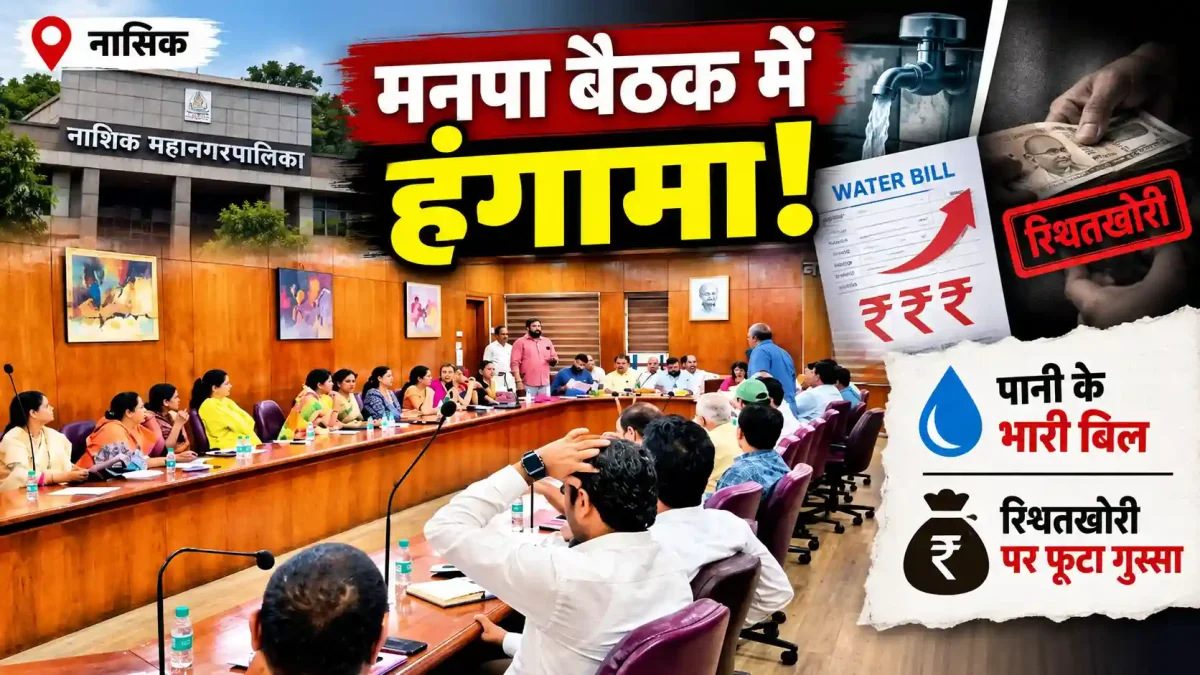 नासिक मनपा बैठक में हंगामा: पानी के भारी बिल और रिश्वतखोरी पर भड़के पार्षद