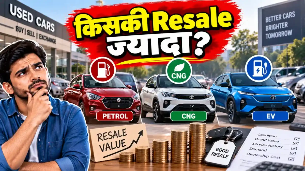 5 साल बाद किसकी Resale Value ज्यादा? पेट्रोल, सीएनजी या ईवी का सच