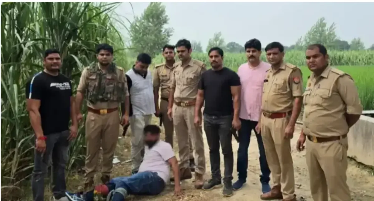 पुलिस मुठभेड़ में 25 हजार का इनामी बदमाश गिरफ्तार