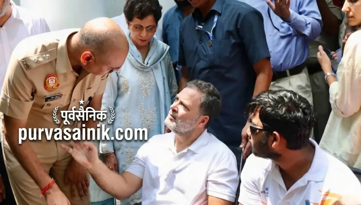 दिल्ली पुलिस स्टेशन में राहुल और प्रियंका का हाई वोल्टेज ड्रामा, पैलेट गन मामले पर बवाल