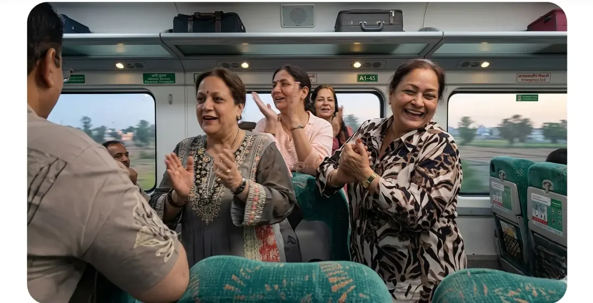 ट्रेन के अंदर रेलवे कर्मचारियों ने किया ऐसा धमाकेदार महिला संगीत, वीडियो देख झूम उठे लोग