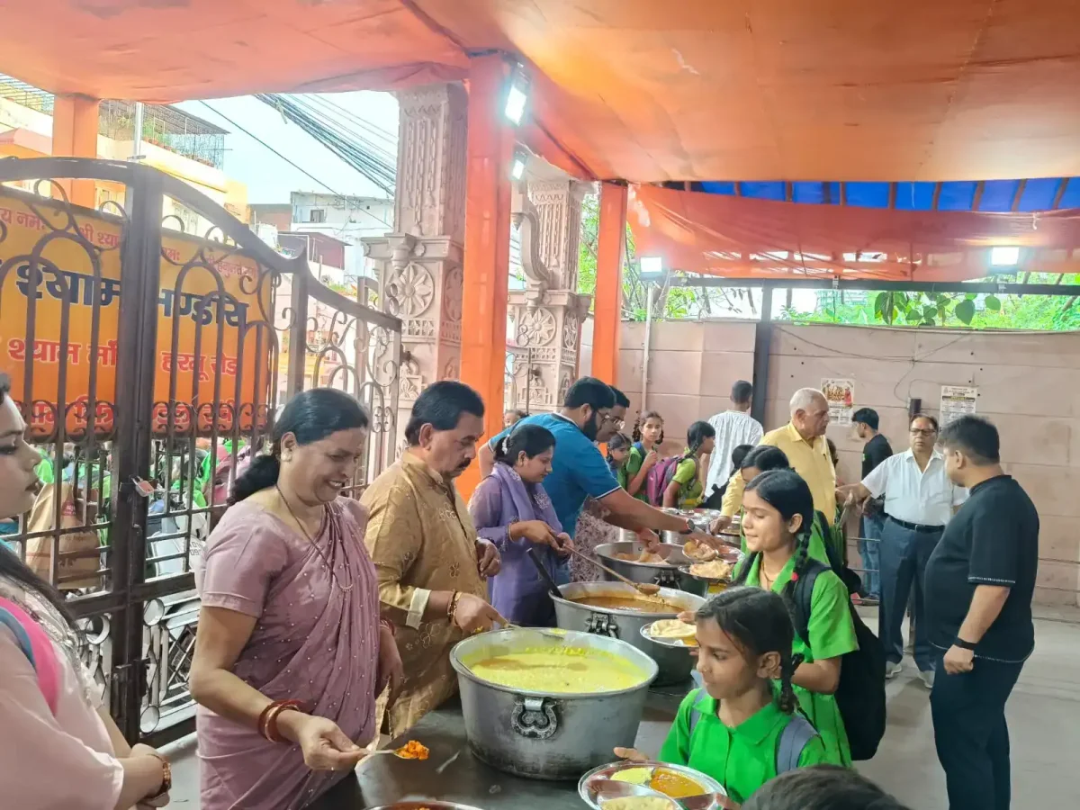 रांची के हरमू रोड श्री श्याम मंदिर में भव्य आयोजन, 216वें भंडारे में उमड़े भक्त