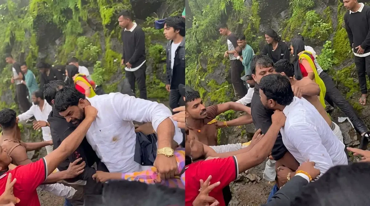 सिंहगढ़ किले पर बारिश के बीच 'दंगल': पर्यटकों में जमकर चले लात-घूंसे, वीडियो वायरल