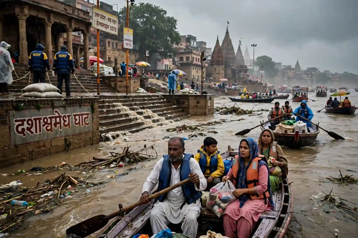 वाराणसी में बाढ़ का खतरा: प्रशासन ने झोंकी ताकत, 61 शिविर और 198 नावें तैयार