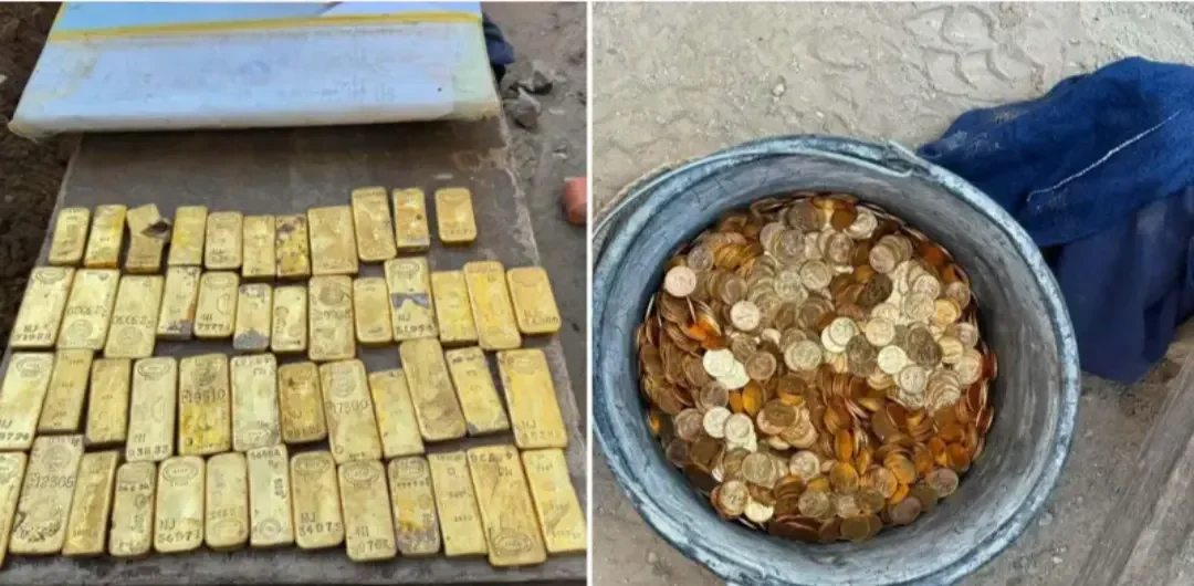 घर की खुदाई में मजदूरों को मिला 98 करोड़ का खजाना, दीवारों के अंदर छिपे थे सोने के बिस्किट और सिक्के!